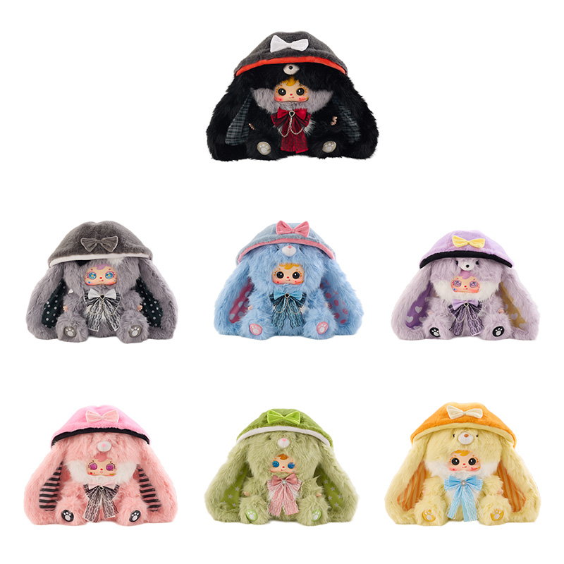 Samuel Velvet Ear 800% Plush Blind Box, Rotatable Eyeball Interchangeable Face Shell Collectible Doll