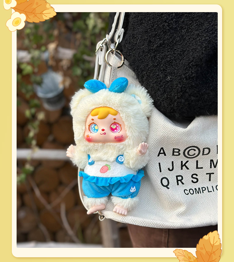 Samuel Happy Picnic Plush Pendant Blind Box, Little Bear & Little Rabbit Collectible Doll Keychain