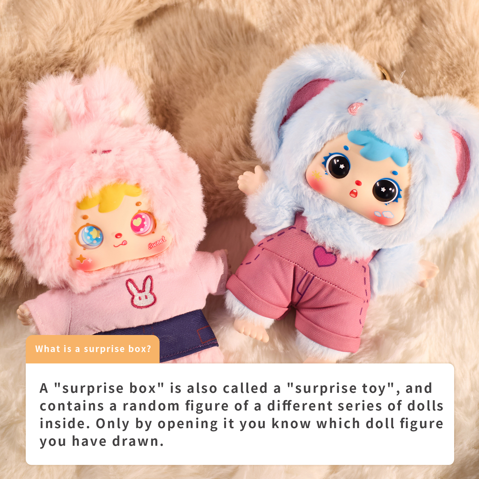 Samuel Cute Plush Blind Box, Removable Outfit Collectible Vinyl Doll
