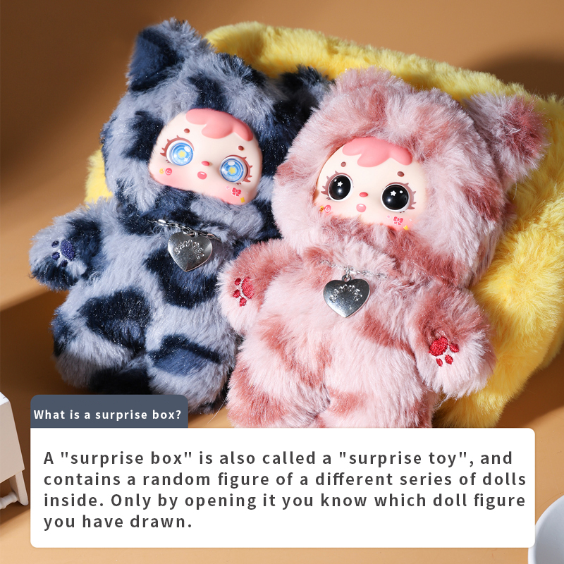 Samuel Meow's Cool Moment Plush Blind Box, Rotatable 360‑Degree Eye Collectible Doll Keychain