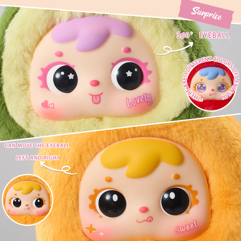 Samuel Heartbeat Series Plush Pendant Blind Box, Cute Fruit Collectible Keychain Doll