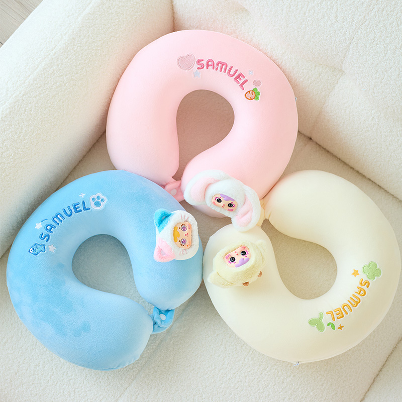 Samuel U‑Shaped Pillow Blind Box MR5017 detachable plush collectible neck pillow