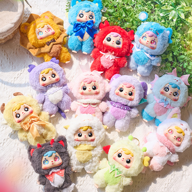 Samuel‑Twelve Constellation Plush Blind Box, Keychain Pendant Collectible Doll