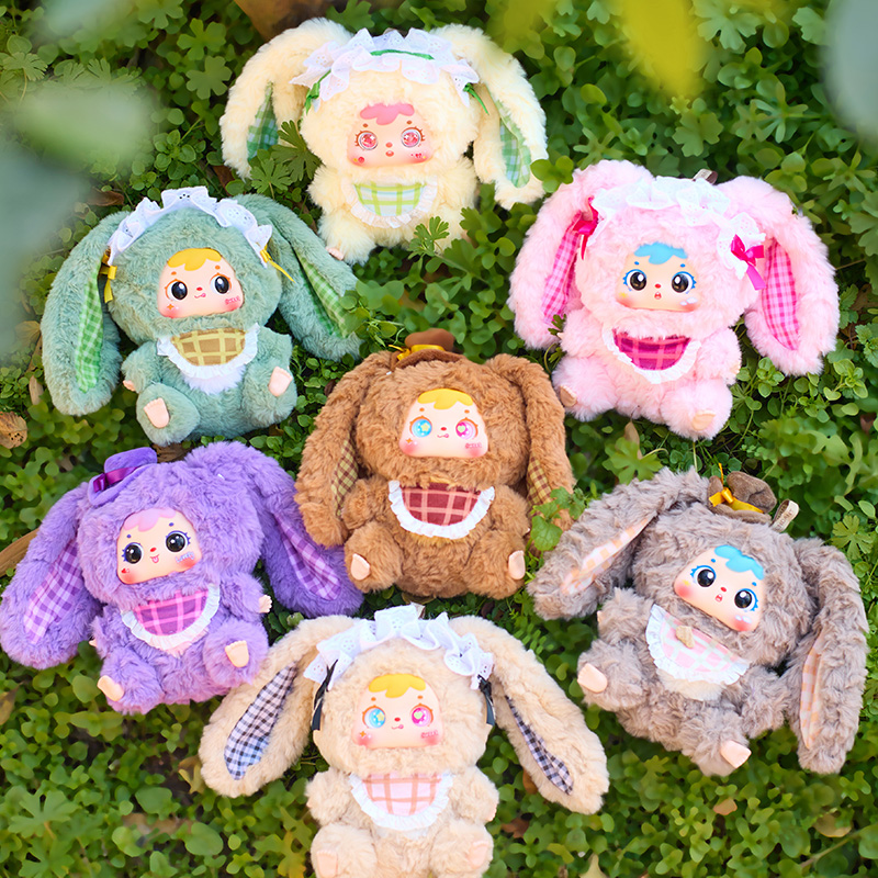 Samuel Mao Xiaotu Big Family Plush Pendant Blind Box, Cute Rabbit Keychain Collectible Doll