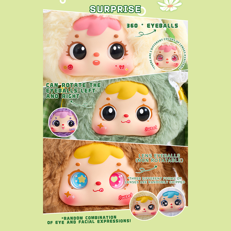 Samuel Mao Xiaotu Big Family Plush Pendant Blind Box, Cute Rabbit Keychain Collectible Doll