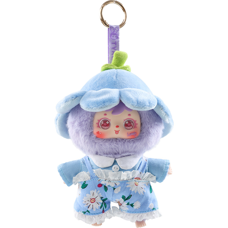 Samuel Flower Shadow and Flowing Light Plush Blind Box, Interchangeable Face Shell Rotatable Eyeball Collectible Doll