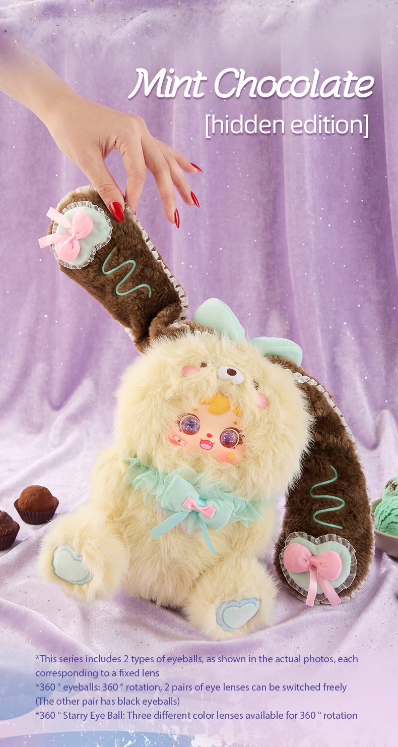 Samuel Dessert Story 680% Plush Blind Box, Rotatable 360° Eyeball Collectible Large Plush Doll
