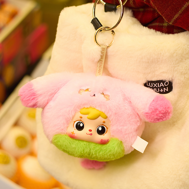 Samuel Fruit Animal Park Pendant Blind Box, Cute Plush Keychain Collectible Doll