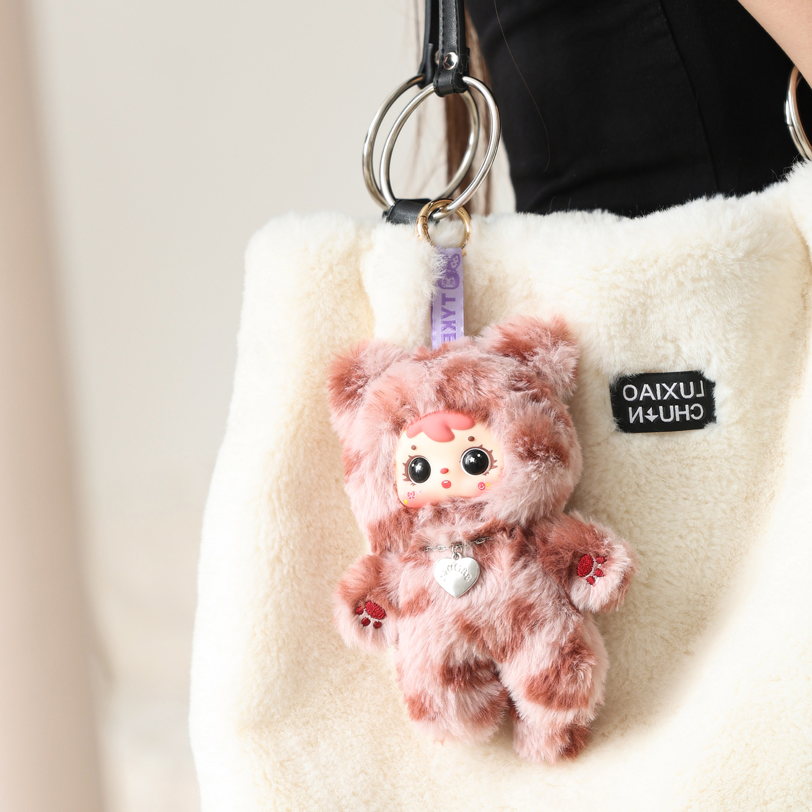 Samuel Meow's Cool Moment Plush Blind Box, Rotatable 360‑Degree Eye Collectible Doll Keychain