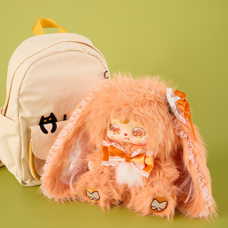 Samuel Rabbit and Fairy II 680% Plush Blind Box, Rotatable Eyeball Interchangeable Face Shell Collectible Doll
