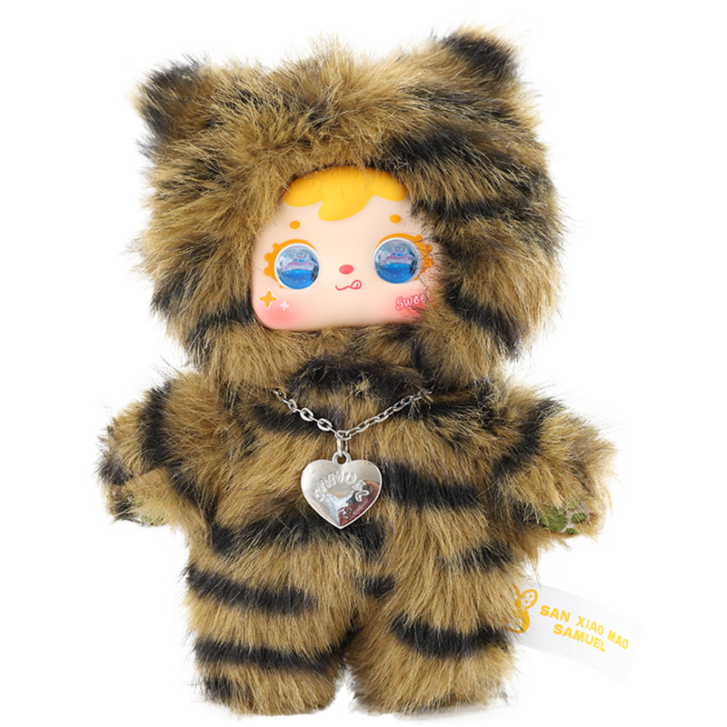 Samuel Meow's Cool Moment Plush Blind Box, Rotatable 360‑Degree Eye Collectible Doll Keychain