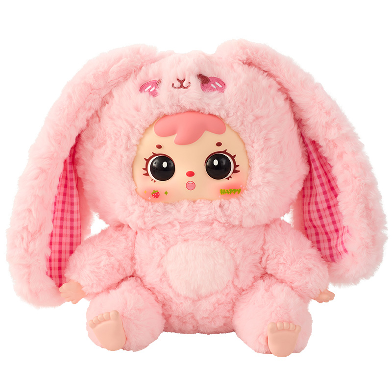 Samuel 500% Furry Rabbit Family Plush Blind Box, Large Collectible Vinyl Plush Doll