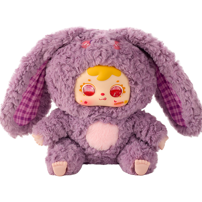 Samuel 500% Furry Rabbit Family Plush Blind Box, Large Collectible Vinyl Plush Doll