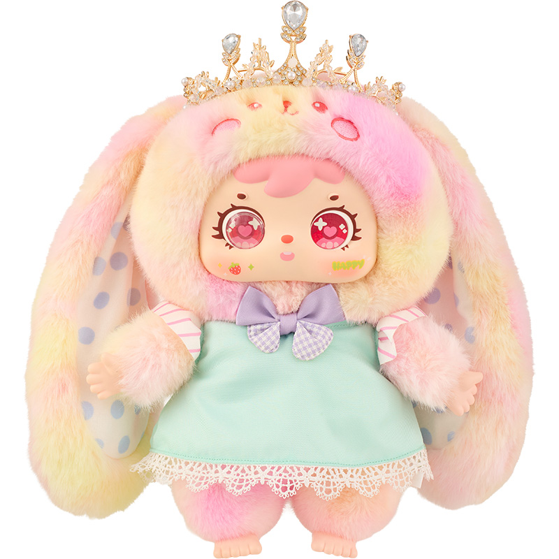 Samuel Crown Rabbit 400% Plush Blind Box, Cute Collectible Vinyl Doll Keychain Ornament