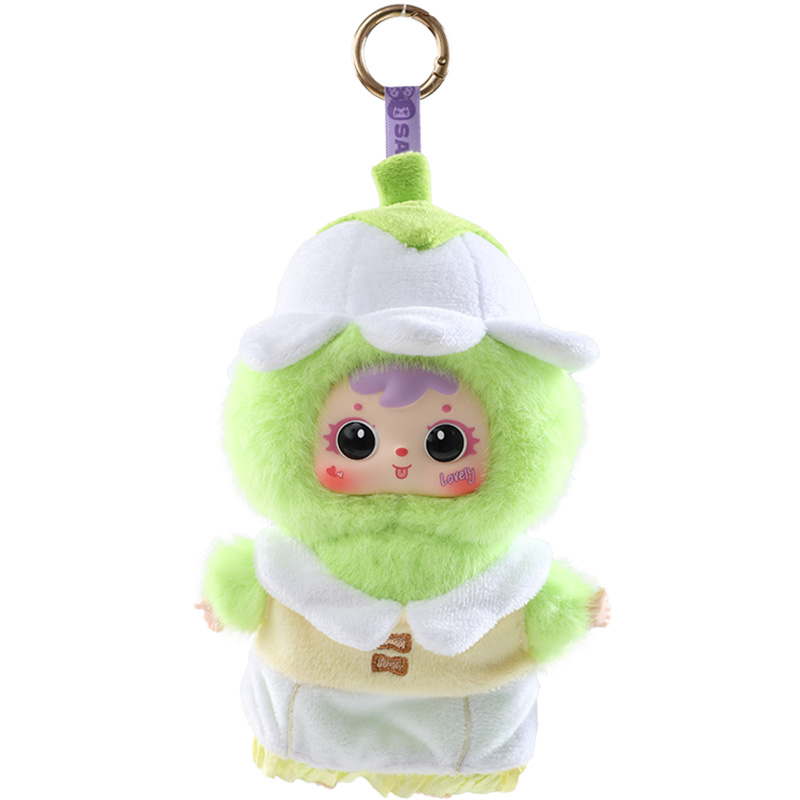 Samuel Flower Shadow and Flowing Light Plush Blind Box, Interchangeable Face Shell Rotatable Eyeball Collectible Doll