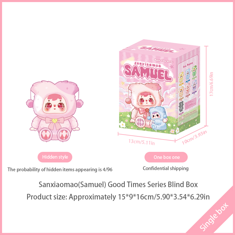Samuel Good Times Series Plush Blind Box, Rotatable Eyeball Collectible Doll