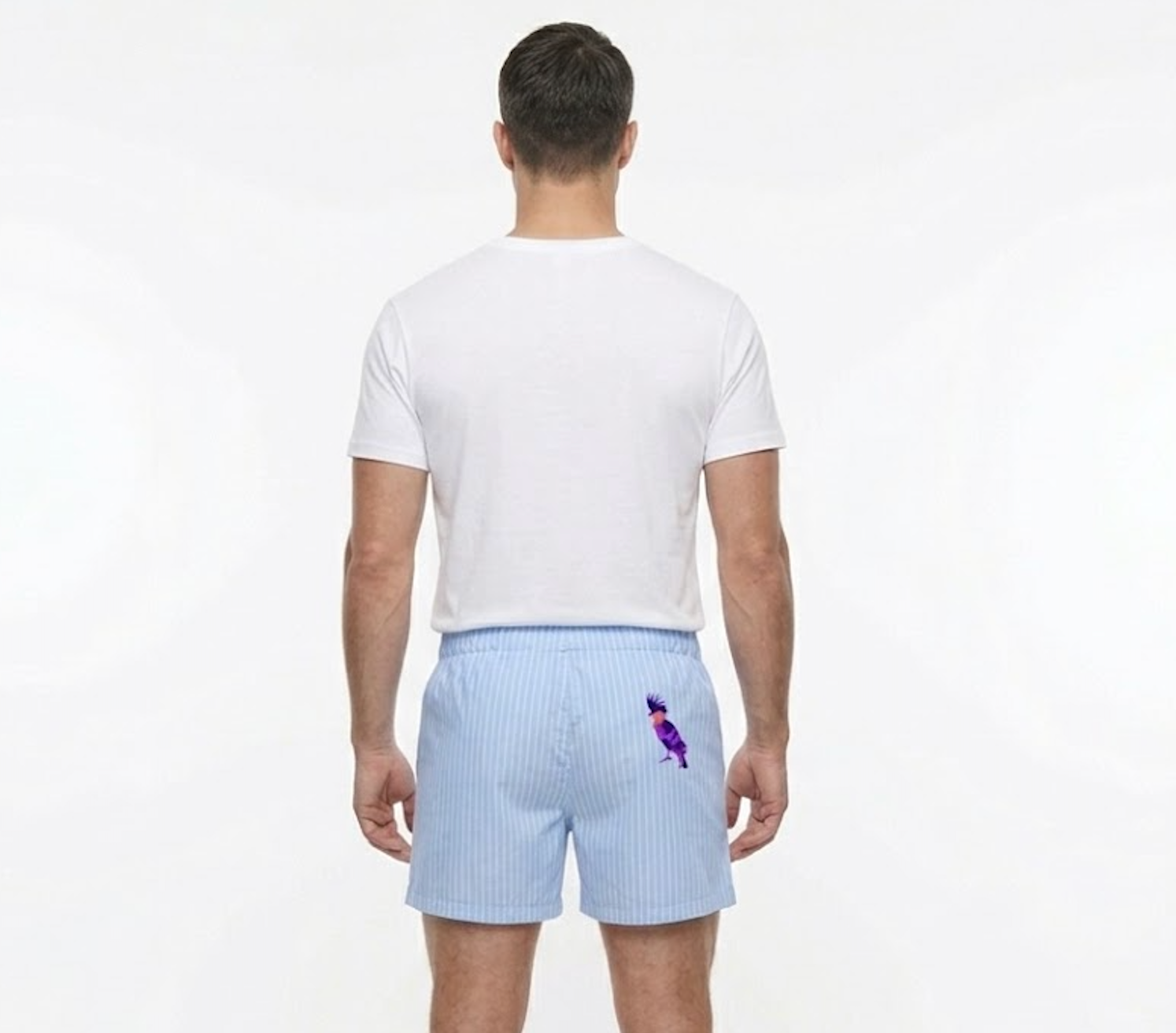 Striped Elastic Waist Shorts