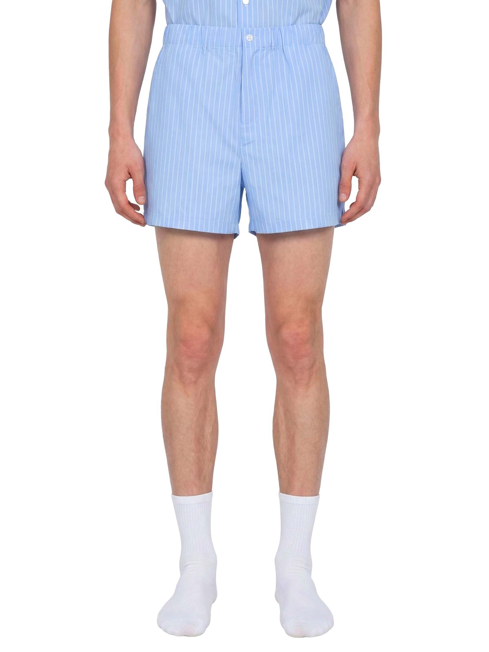 Striped Elastic Waist Shorts