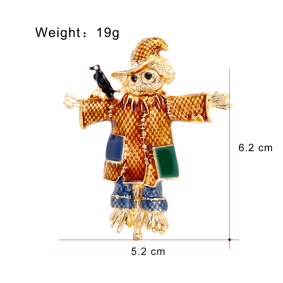 Wholesale Scarecrow Brooch, Colorful Enamel Figure Lapel Pin