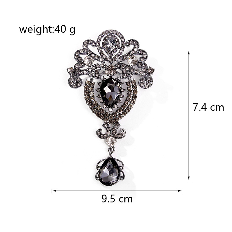 Wholesale Teardrop Crystal Brooch, Rhinestone Decor Lapel Pin