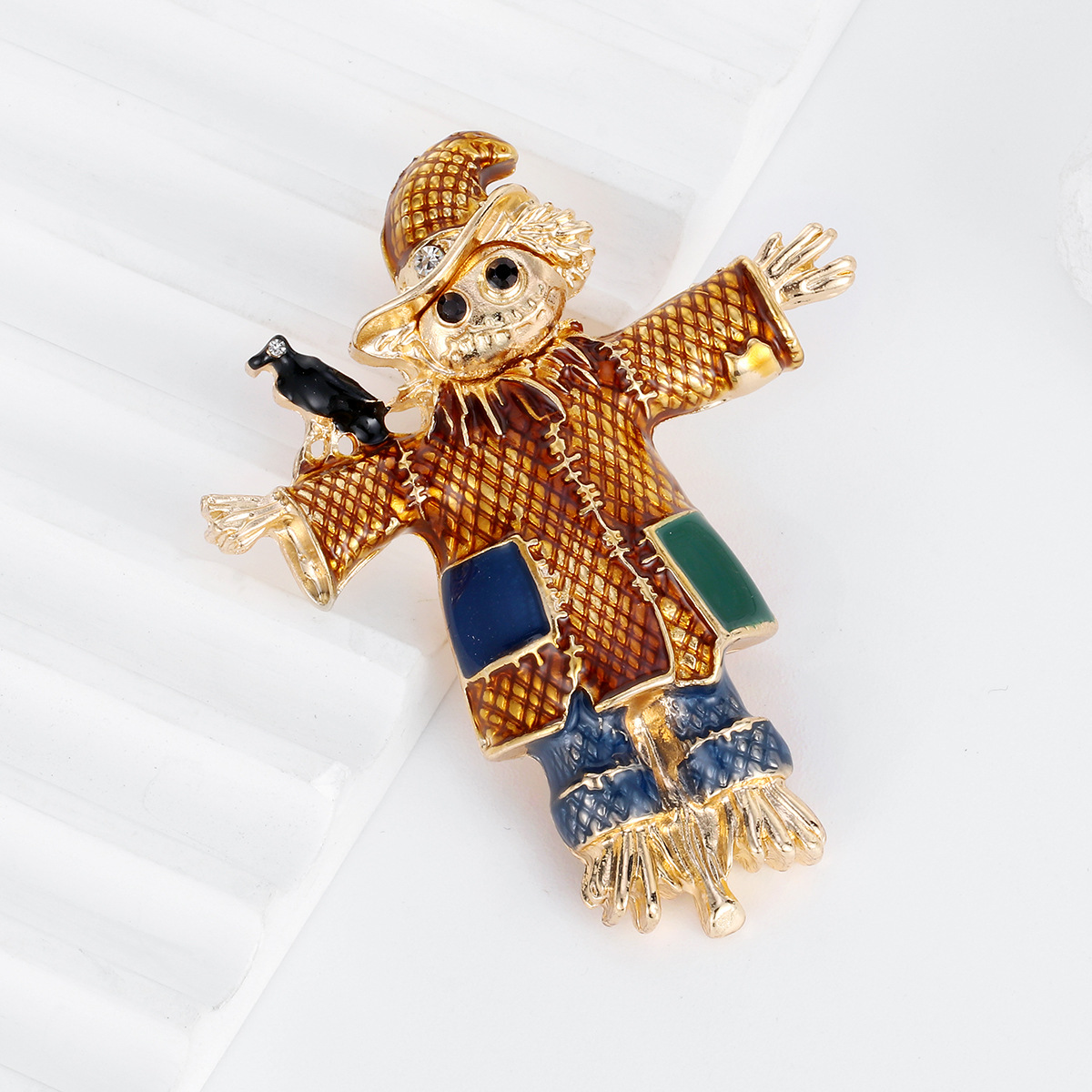 Wholesale Scarecrow Brooch, Colorful Enamel Figure Lapel Pin