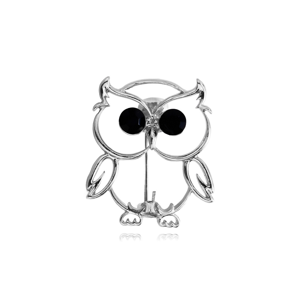 Wholesale Hollow Owl Brooch & Lapel Pin, Minimalist Metal Decorative Pin