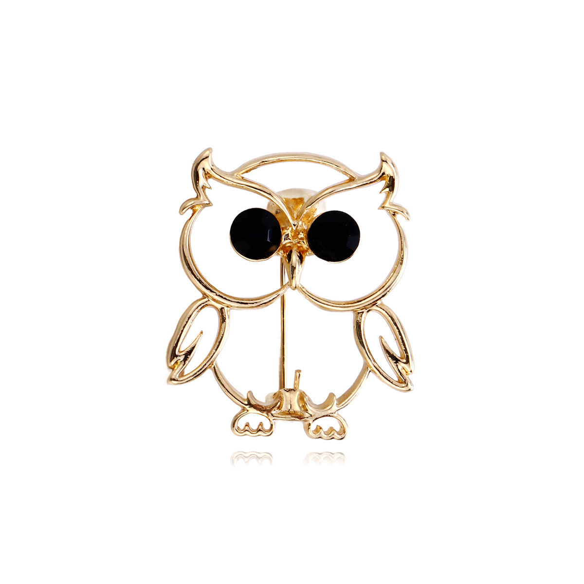 Wholesale Hollow Owl Brooch & Lapel Pin, Minimalist Metal Decorative Pin