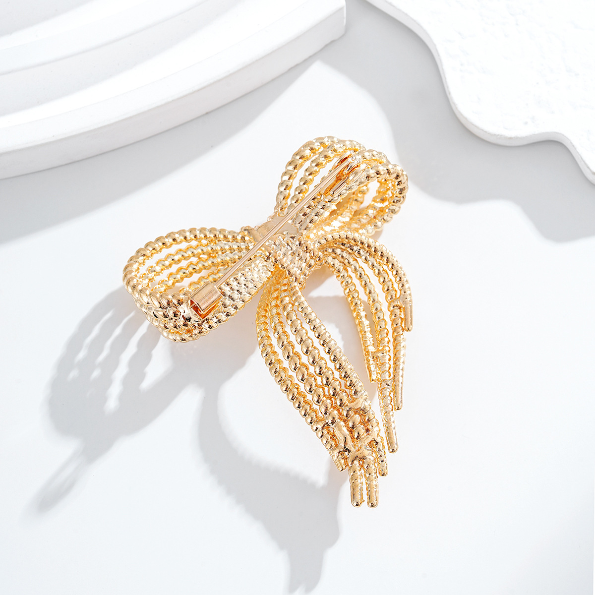Wholesale Bowknot Brooch & Lapel Pin, Hollow Metal Bow Decorative Pin