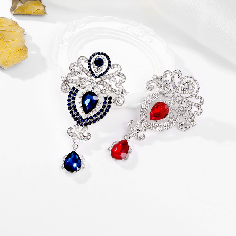 Wholesale Teardrop Crystal Brooch, Rhinestone Decor Lapel Pin