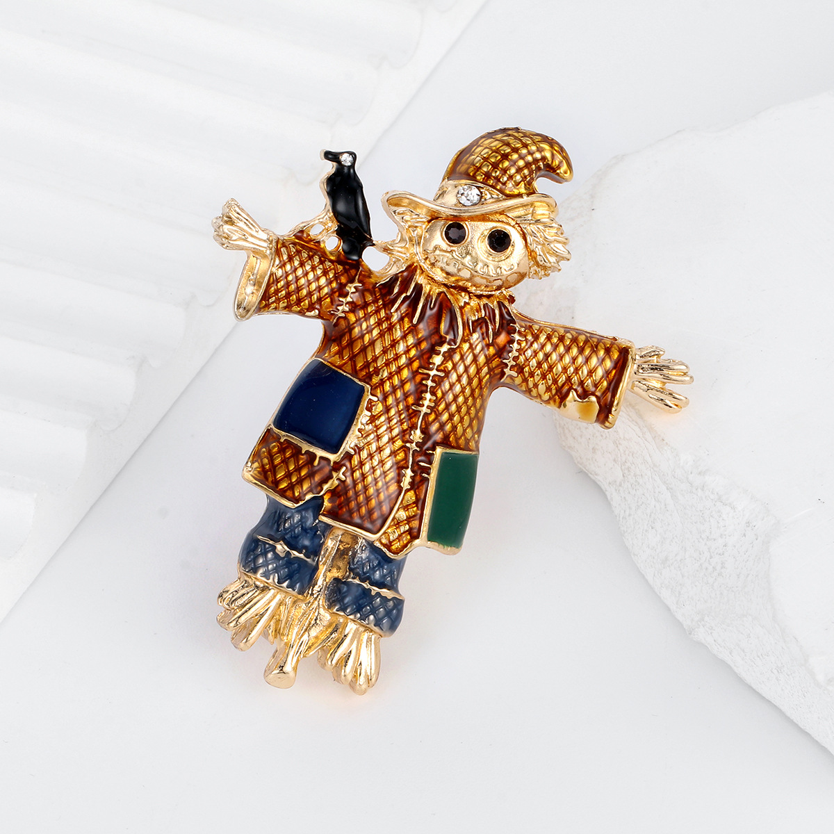 Wholesale Scarecrow Brooch, Colorful Enamel Figure Lapel Pin