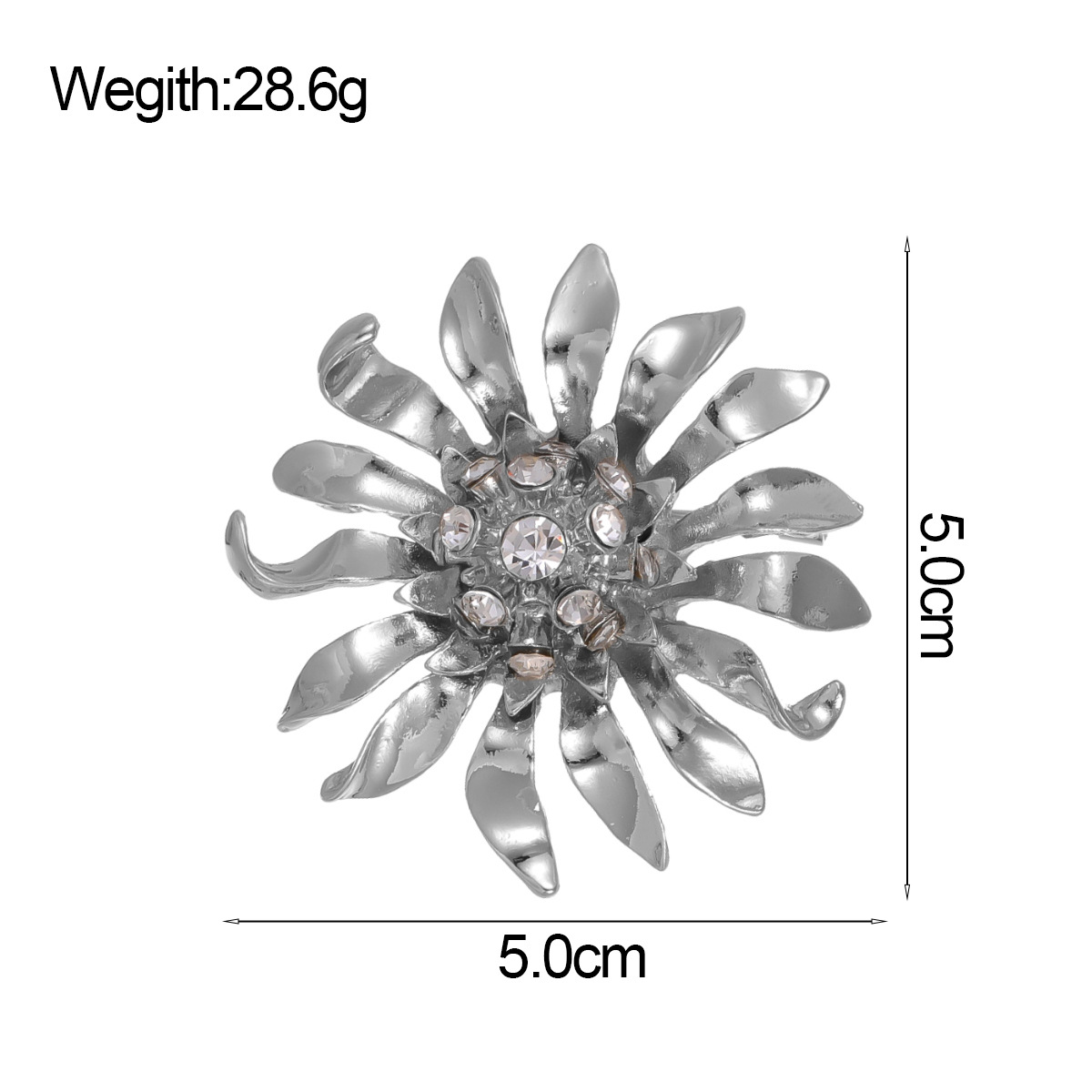 Wholesale Sunflower Brooch & Lapel Pin, Rhinestone Flower Pearl Pin