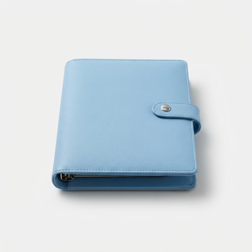 Lightblue A5 ring binder planner for home office