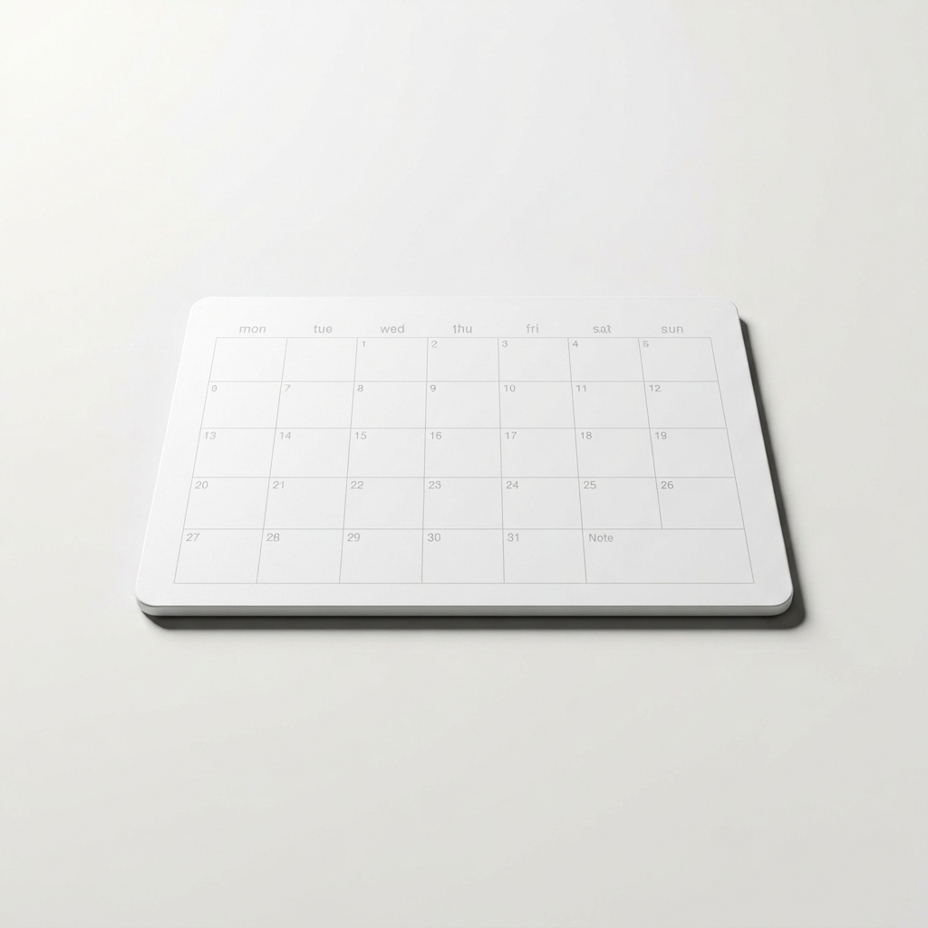 Magnetic weekly wall planner for families