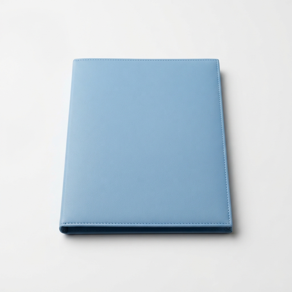 Powder blue A4 document storage folder
