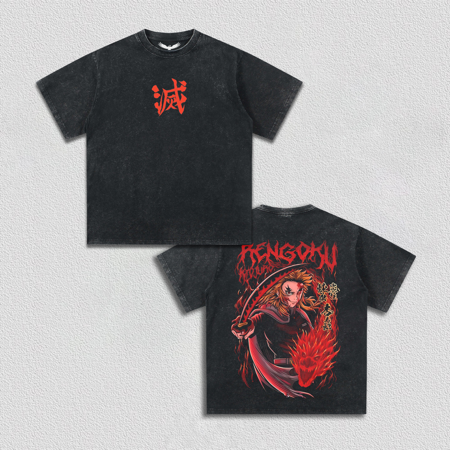 KYOJURO RENGOKU DEMON SLAYER OVERSIZED T-SHIRT-[DS]