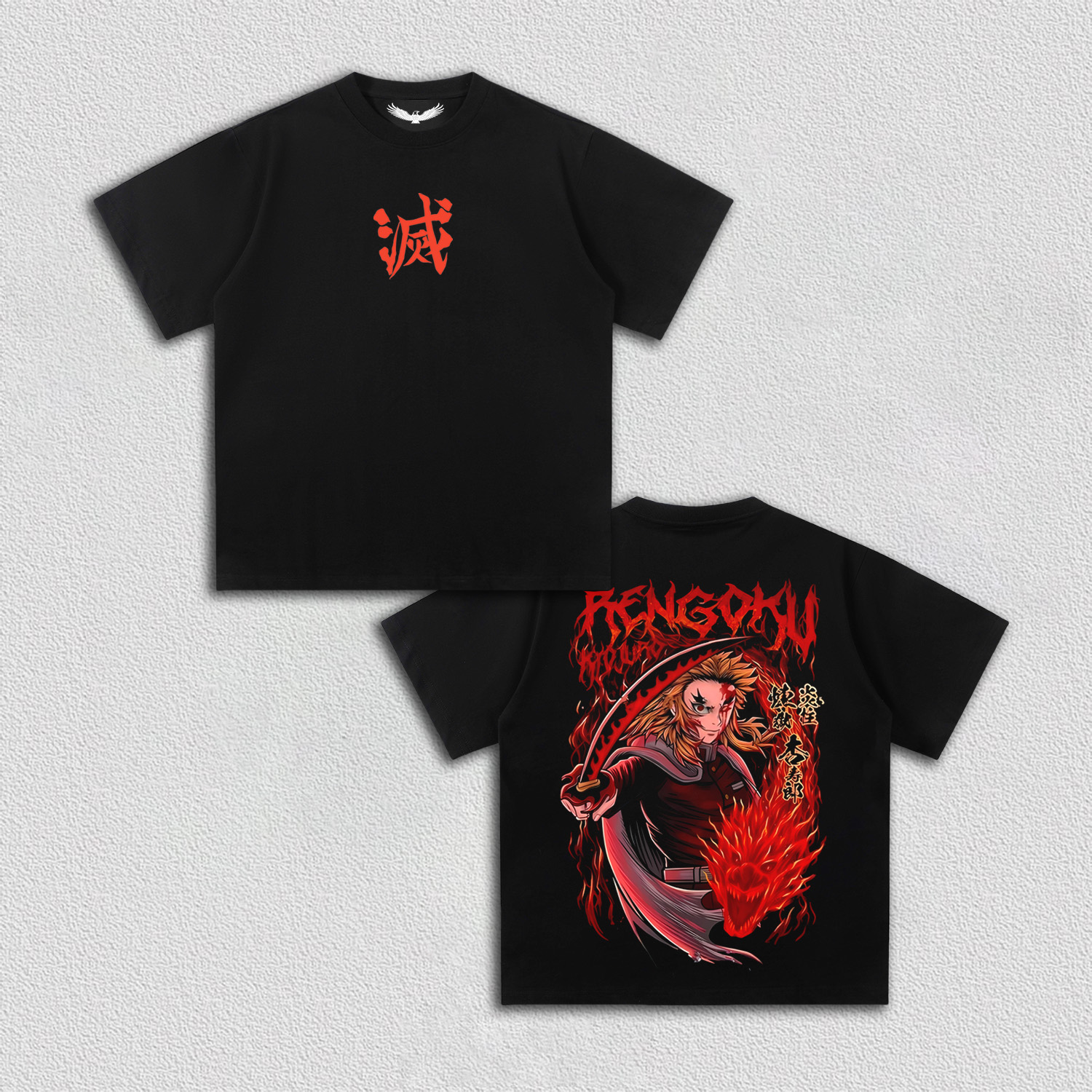 KYOJURO RENGOKU DEMON SLAYER OVERSIZED T-SHIRT-[DS]