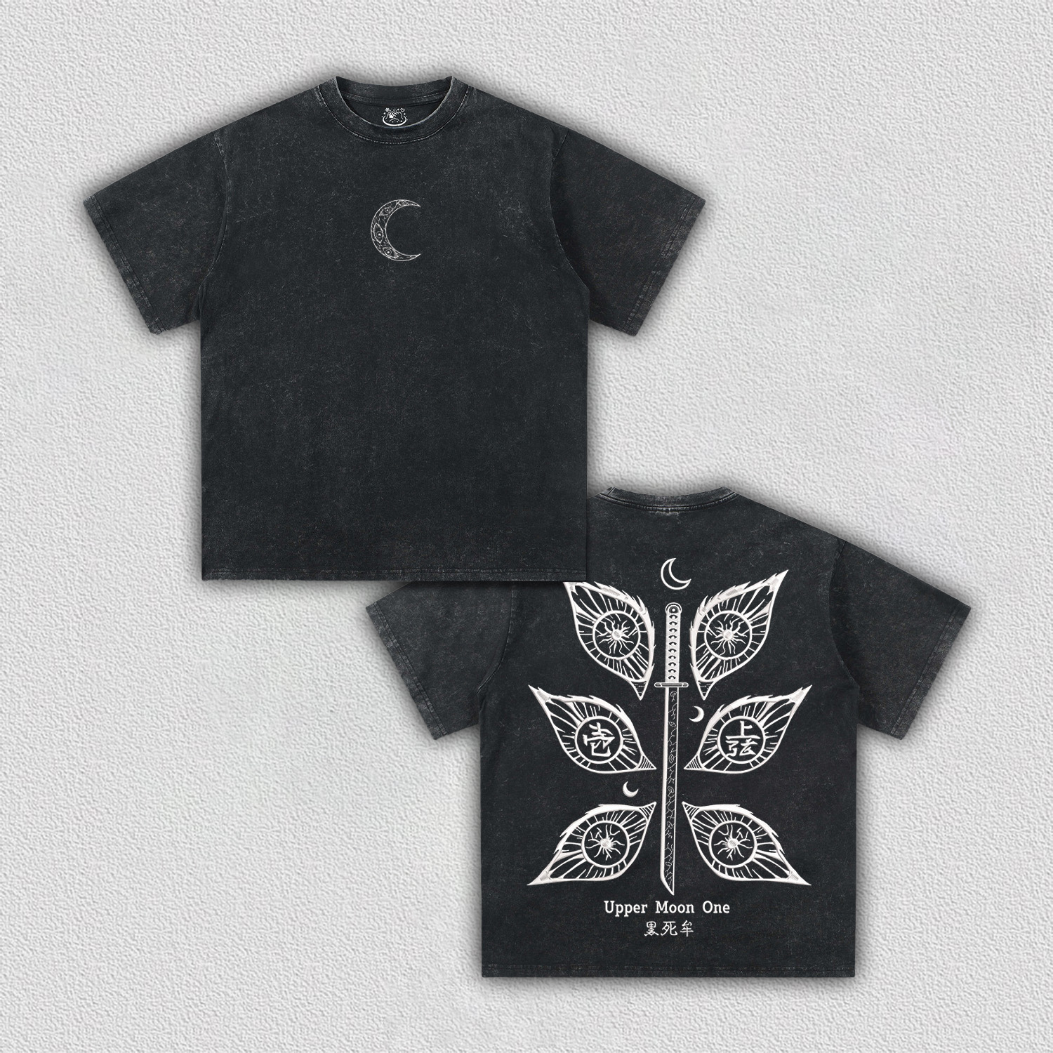 KOKUSHIBO DEMON SLAYER UNISEX WASHED T-SHIRT-[DS]