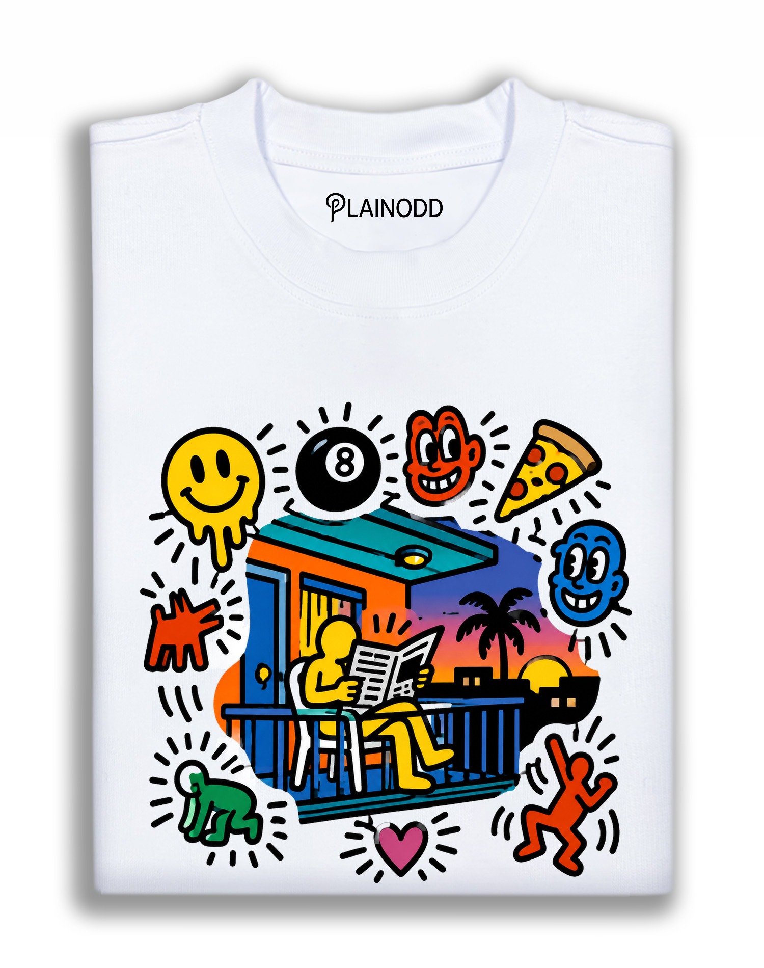 POP-STYLE STREET GRAFFITI T-SHIRT