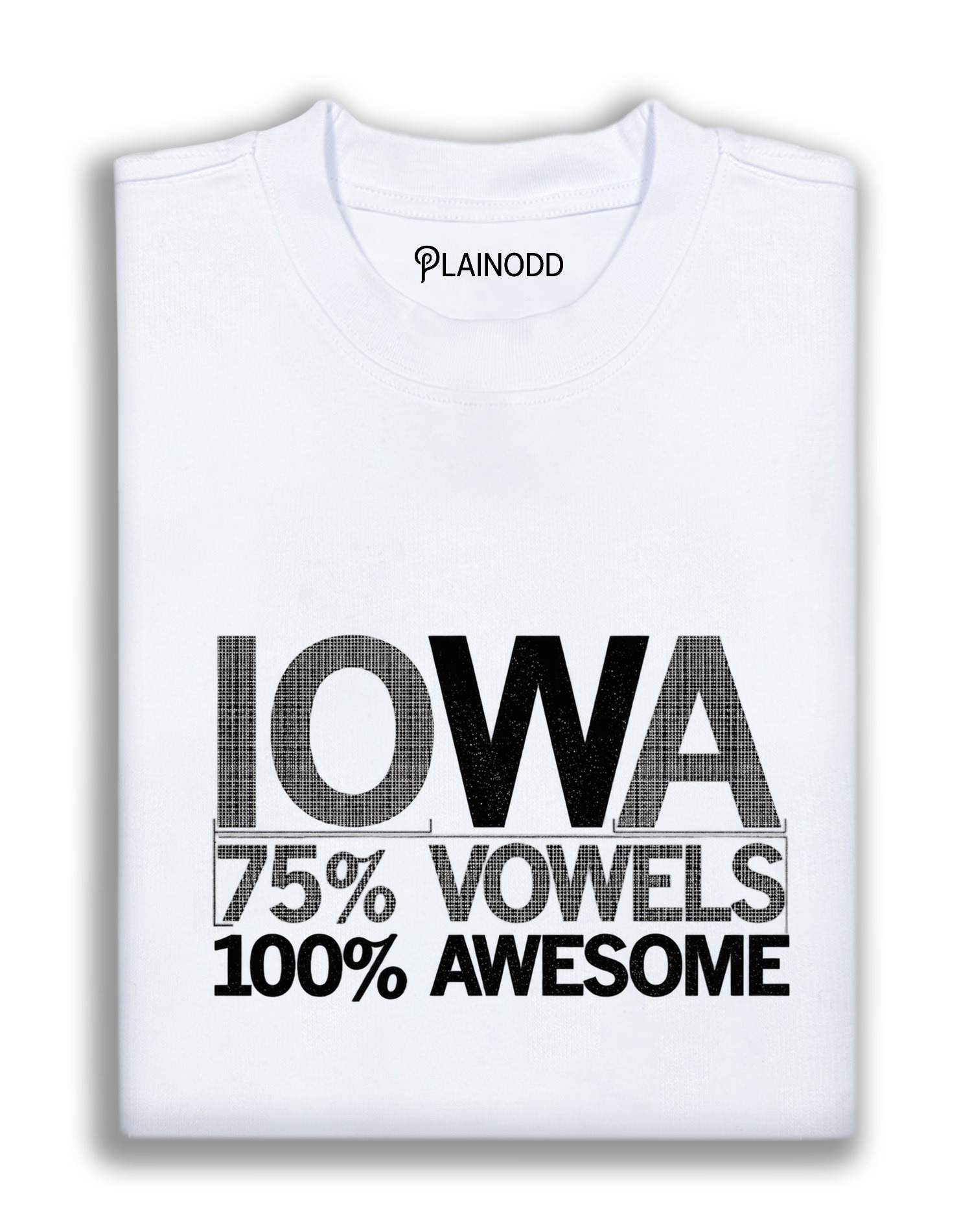 IOWA VOWELS 75% VOWELS 100% AWESOME T-SHIRT