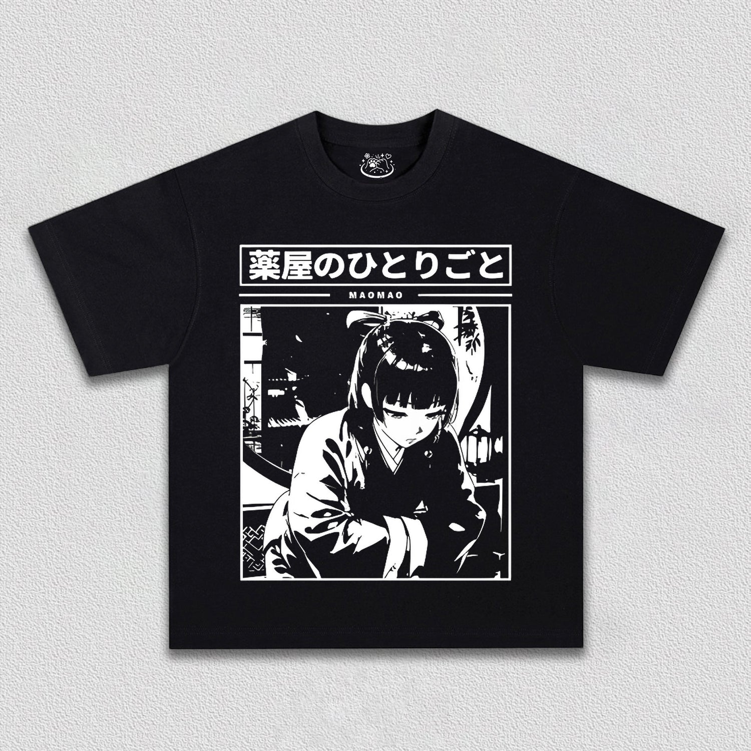 Maomao Black and White T-Shirt