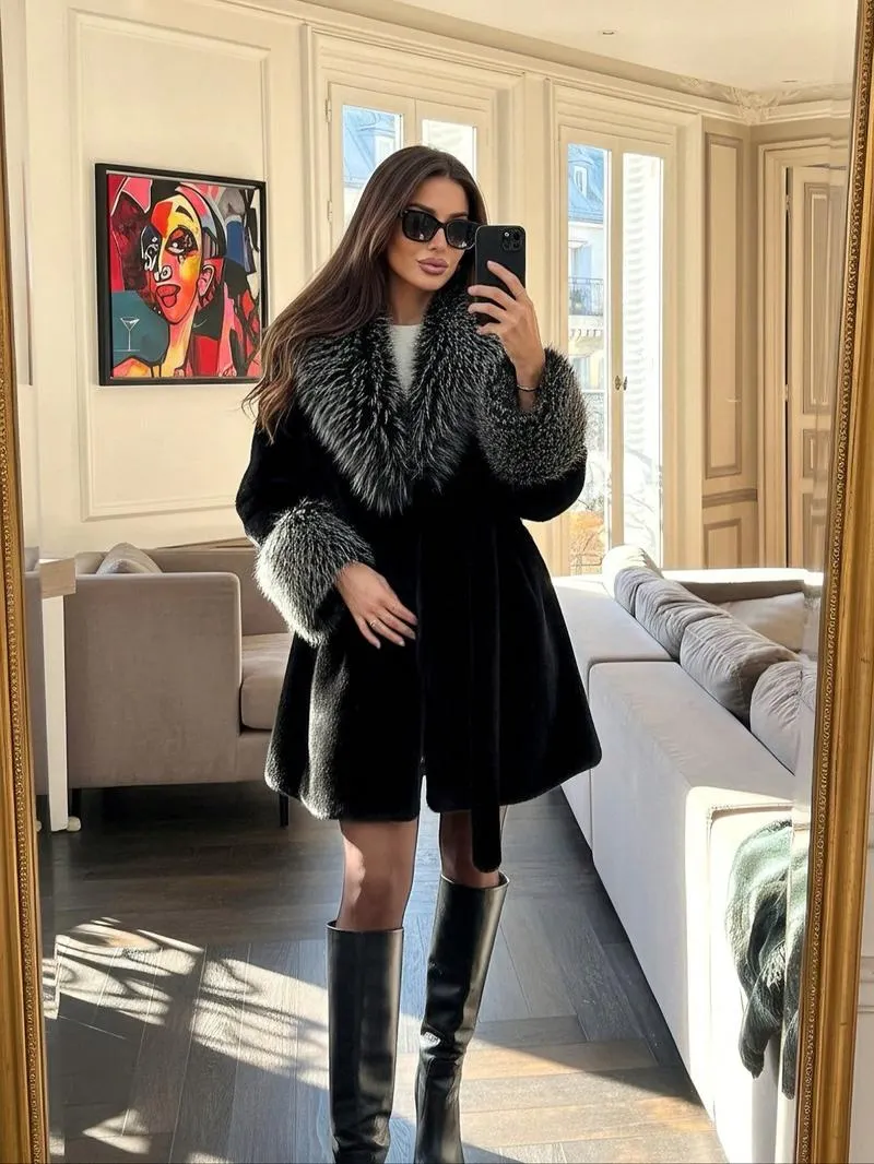 Women's Faux Fur Coat, Winter Fashion Long Sleeve Jacket, Casual Warm Outerwear, Stylish Daily Wear, Perfect for Cold Weather