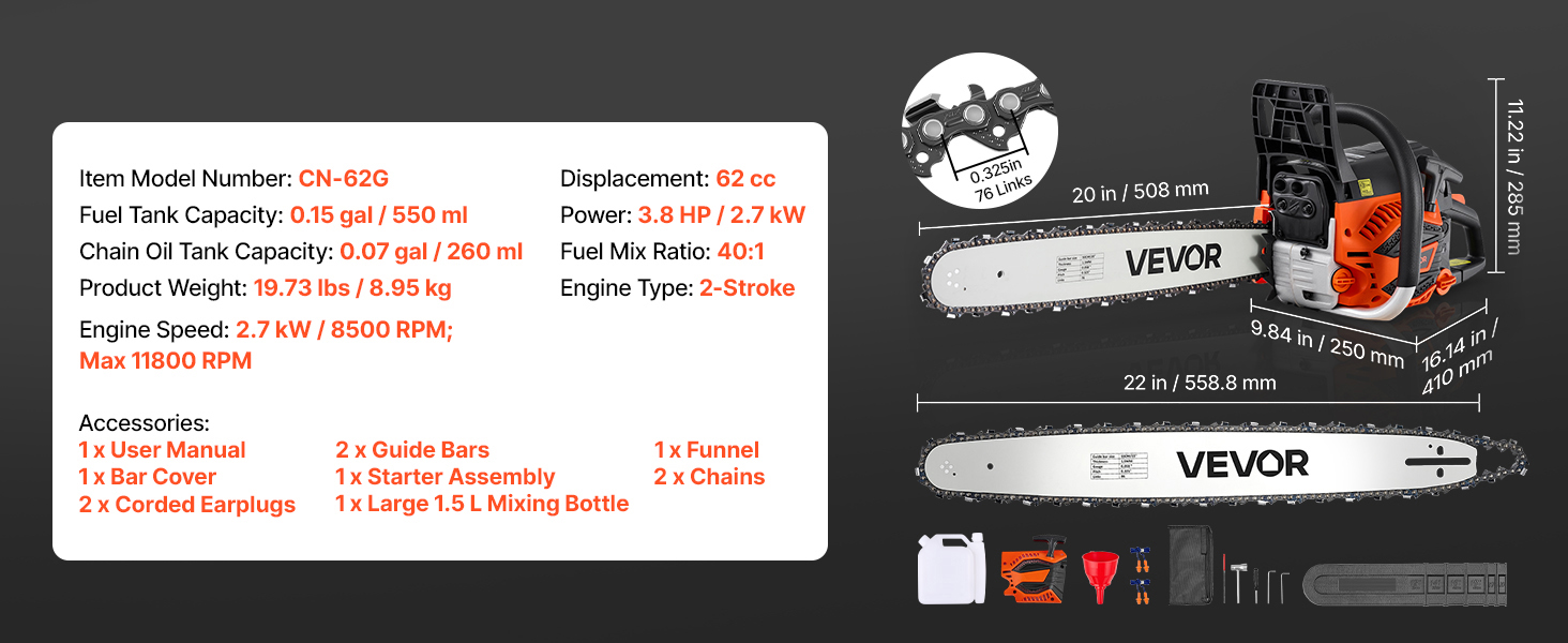 portable gas chainsaw