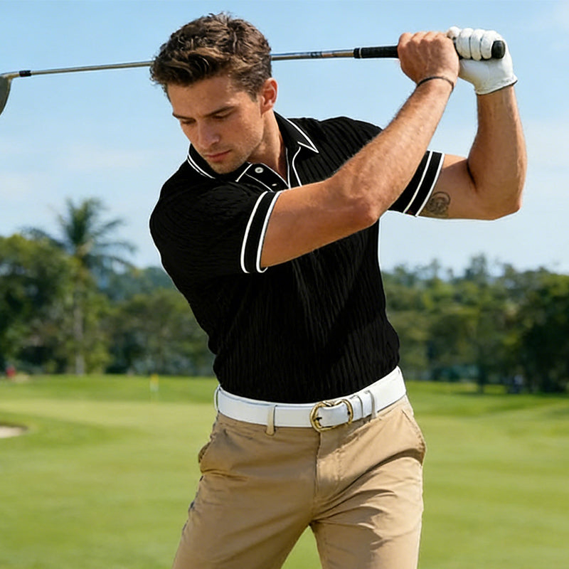 50% OFF NOW! ☀️ Casual polo shirt with short sleeves — breathable polyester, modern fit & perfect for relaxed days ⭐