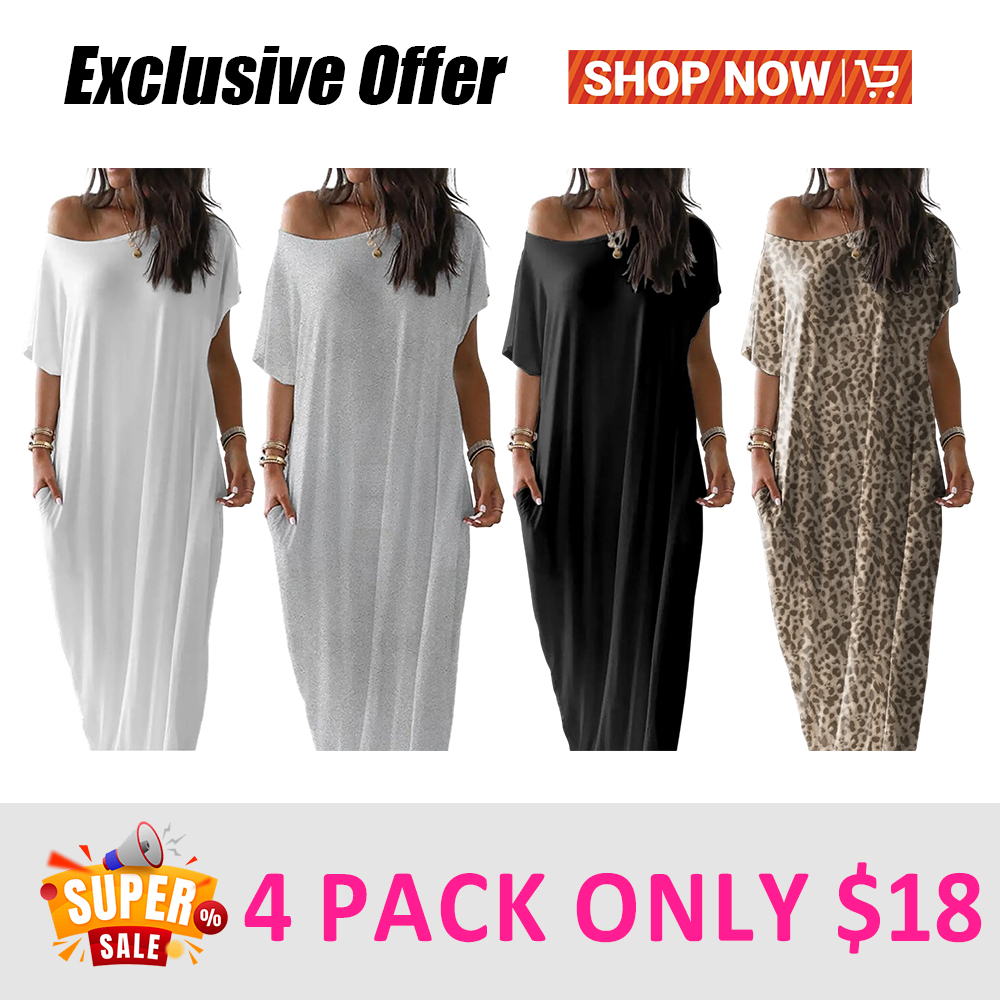 Women’s 100% Cotton Batwing Sleeve Lounge Dress