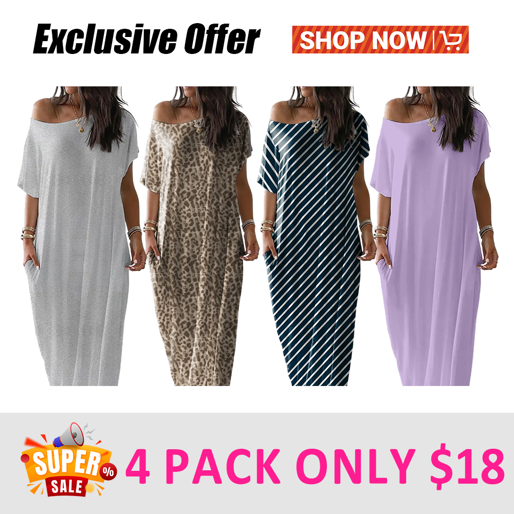 Women’s 100% Cotton Batwing Sleeve Lounge Dress