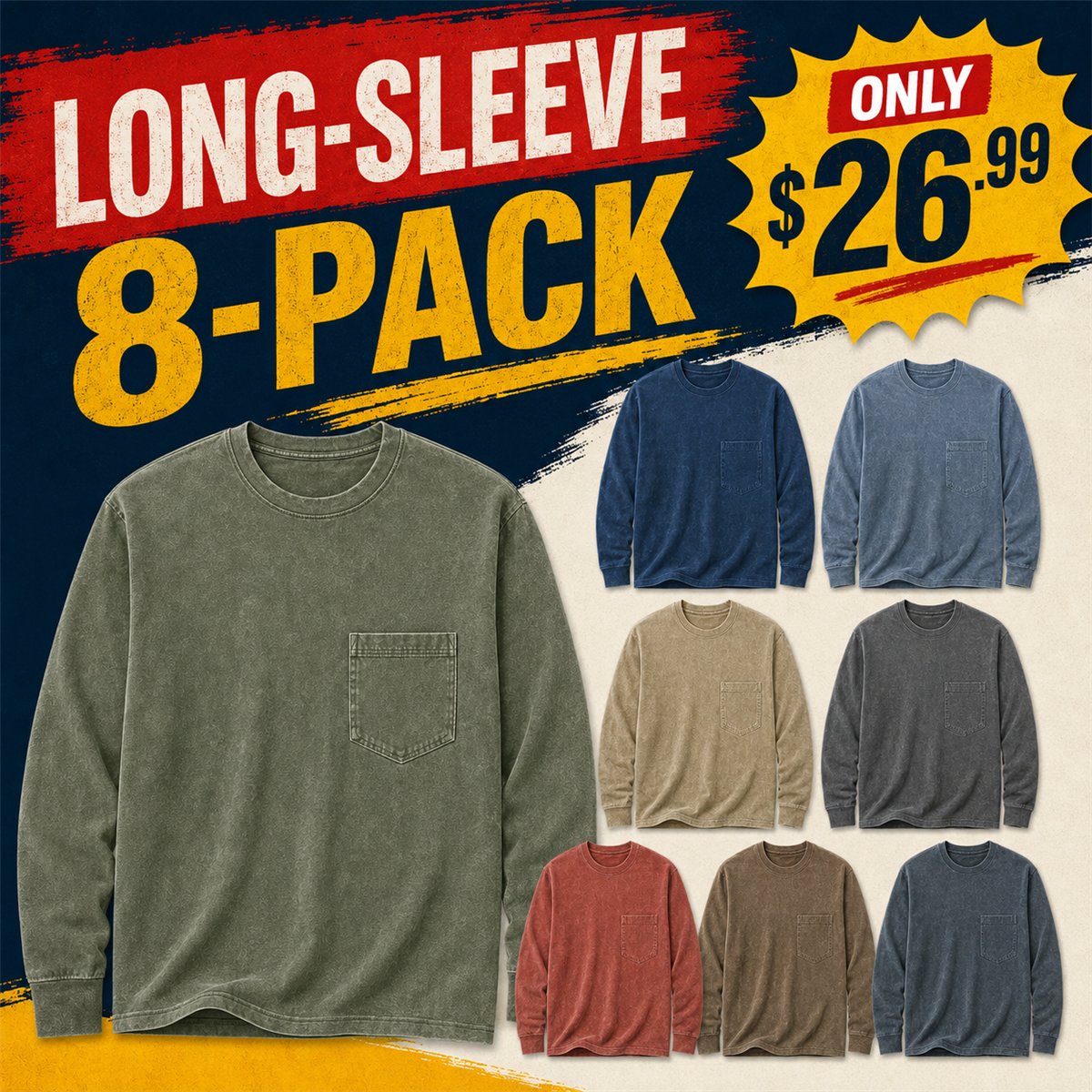 Long-sleeved 8-Pack