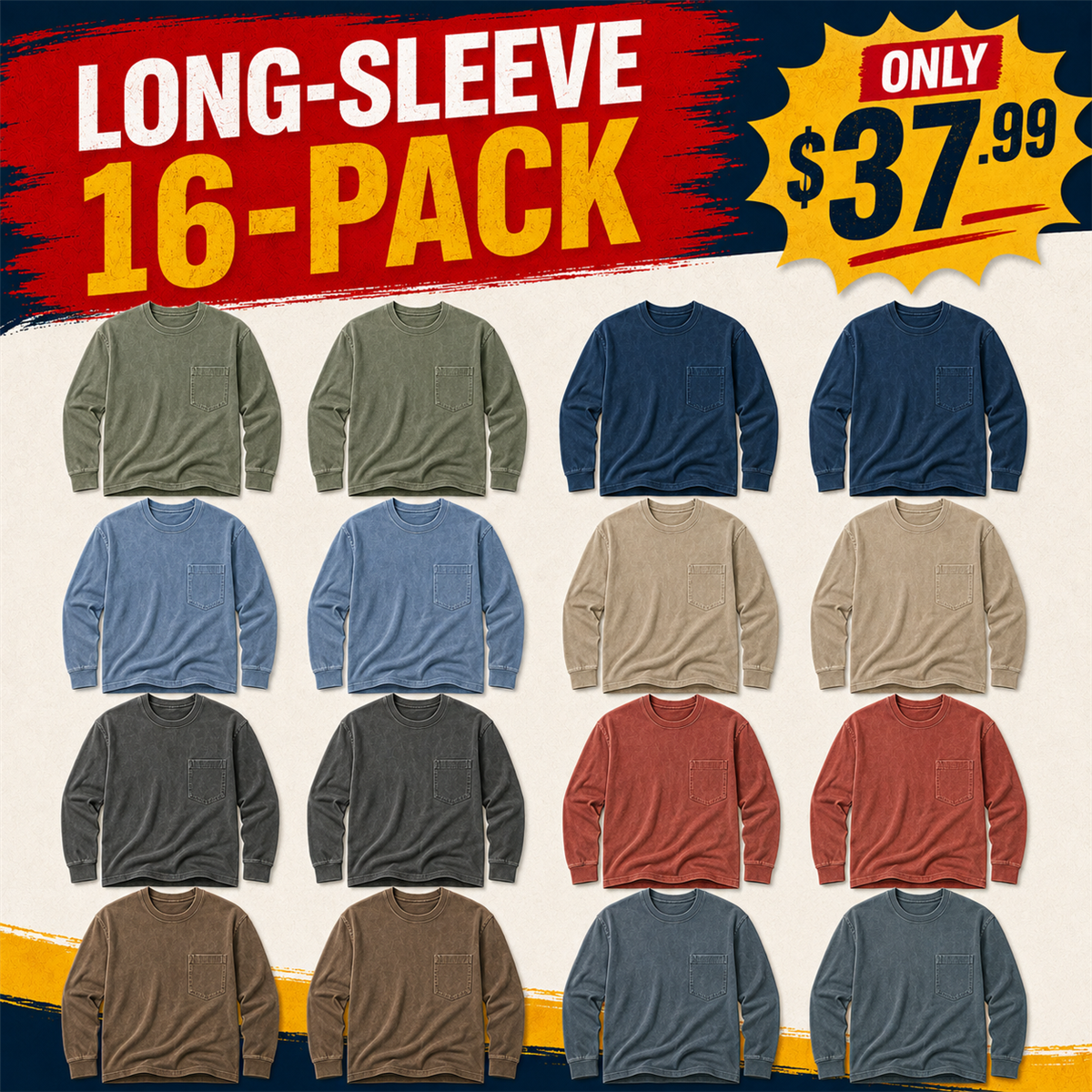 Long-sleeved 16-Pack