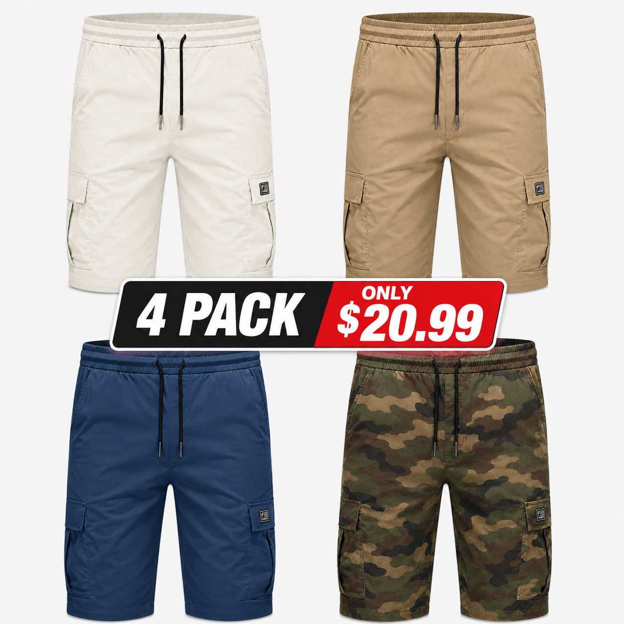 Breathable Men’s Cargo Shorts – All Day Wear