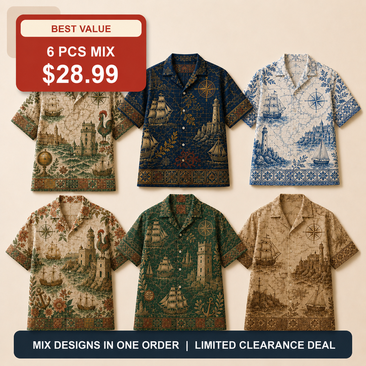 🔥CLEARANCE SALE🔥 Vintage Maritime Hawaiian Shirt