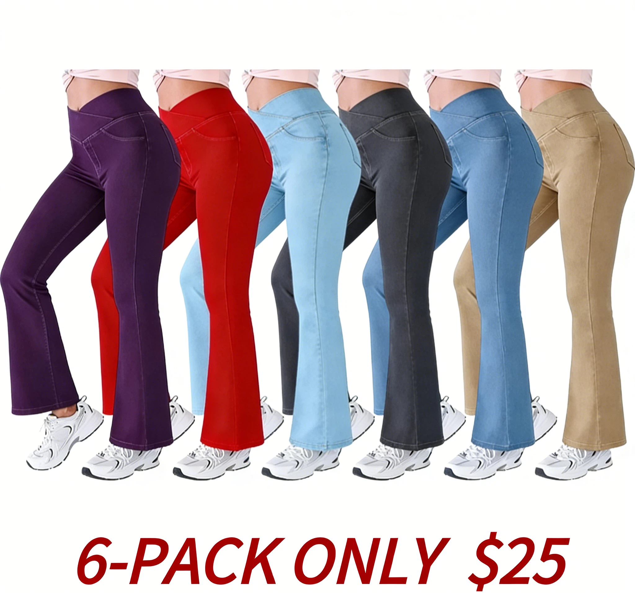 Women's High-Waisted Flared Jeans